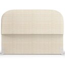 Ver mais imagens de Cabeceira Cama Box King 160cm Lanna com Puff Recamier Doha W01 Linho Palha - Lyam Decor