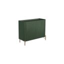 Ver imagem 2 de Buffet Bend 99 cm Porta Frisada Incolar Musgo com Pé Dourado