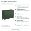 Ver imagem 4 de Buffet Bend 99 cm Porta Frisada Incolar Musgo com Pé Dourado