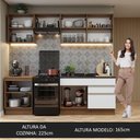 Ver imagem 7 de Armário De Cozinha Completa 240Cm Rustic/Branc Glamy Madesa
