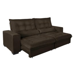 Sofá Retrátil e Reclinável 2,50m Molas Ensacadas Suede Miami - Sofá Casa - 1