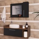 Ver imagem 1 de Conjunto de Gabinete Suspenso e Espelheira para Banheiro 