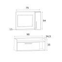Ver imagem 3 de Conjunto de Gabinete Suspenso e Espelheira para Banheiro 