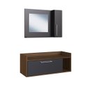 Ver imagem 2 de Conjunto de Gabinete Suspenso e Espelheira para Banheiro 