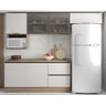Cozinha Modulada Etna Módulos 258cm 2 Portas de Vidro - Carvalho Oak/off White Poliman - 1