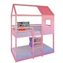 Ver imagem 2 de Beliche Infantil Casinha Janelinha Rosa/Limonada