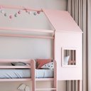 Ver imagem 6 de Beliche Infantil Casinha Janelinha Rosa/Limonada