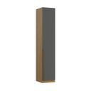 Ver imagem 5 de Guarda Roupa Modular 1 Porta com Prateleiras 35cm Altezza Trend Belmax:freijó/titânio