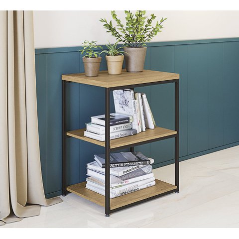 Mesa De Apoio Estilo Industrial LI004 Freijo Preto Kappesberg
