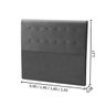 Cabeceira Cama Box King Size Estofada Madeira Paris:cinza - 3