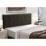 Cabeceira Cama Box King Size Estofada Madeira Paris:cinza - 4