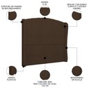 Ver imagem 3 de Cabeceira Casal King Cama Box 195cm Glenda I02 Bouclê Marrom - Mpozenato