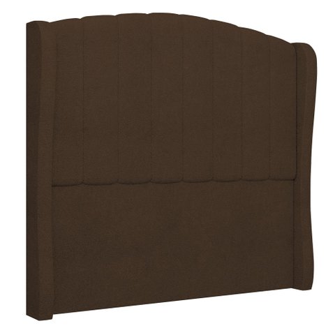 Cabeceira Casal King Cama Box 195cm Glenda I02 Bouclê Marrom - Mpozenato