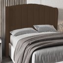 Ver imagem 2 de Cabeceira Casal King Cama Box 195cm Glenda I02 Bouclê Marrom - Mpozenato