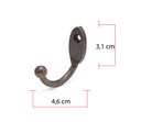 Ver imagem 2 de Cabide P/roupa Cabides Gancho Parede Metal Kit 12 Pcs Barato: Ouro Velho