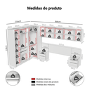 Ver imagem 5 de Quarto Completo Casal de Canto 580 Cm com Mesa de Cabeceira Branco Neo Madesa