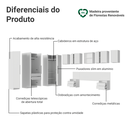 Ver imagem 6 de Quarto Completo Casal de Canto 580 Cm com Mesa de Cabeceira Branco Neo Madesa