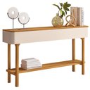 Ver imagem 5 de Kit Aparador para Sala Fontana com Mesa de Centro Ceci Orgânico B01 Off White Cinamomo - Lyam Decor