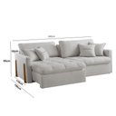 Ver imagem 2 de Sofá Cama Retrátil e Reclinável Lisboa 260cm Braço 10cm Meu Sofá Online