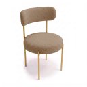 Ver imagem 6 de Cadeira Sala de Jantar Margara Kit 8 Aço Dourado Bouclê Ted D03 - D'Rossi