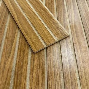 Painel Ripado Autocolante Mdf Freijó 45x11cm Kit 30 Placas Revestimento Decorativo Parede