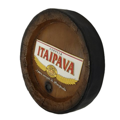 Placa Decorativa de Parede 40 cm Diâmetro Fibra de Vidro Fibra Cerva Itaipava