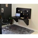 Ver imagem 2 de Mesa Home Office Escrivaninha Retrátil Preto