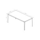 Ver imagem 3 de Mesa de Jantar 185cm x 90cm Rio Cinza/Cimento Queimado