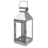 Lanterna Decorativa de Chao em Metal Prata 38cm - 1