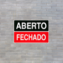 Ver imagem 3 de Combo 3 Placas De Sinalização Aberto / Fechado 30x10 Acesso - P-30 F9e