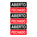 Ver imagem 1 de Combo 3 Placas De Sinalização Aberto / Fechado 30x10 Acesso - P-30 F9e