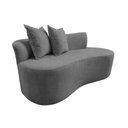 Ver imagem 3 de Namoradeira Sofá Feijão Hana Orgânica Linho Cinza