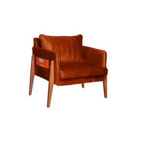 POLTRONA DECORATIVA MILÃO LUXO DORA BELA - 0126 Ferrugem