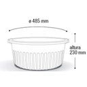 Ver imagem 2 de Bacia Canelada 40l - Plástica, Verde, Arqplast