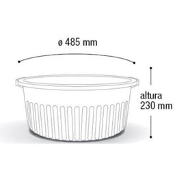 Bacia Canelada 40l - Plástica, Verde, Arqplast - 2