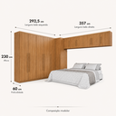 Ver imagem 3 de Guarda Roupa Modulado Dallas 7 Módulos 12 Portas 3 Gavetas