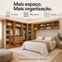 Ver imagem 4 de Guarda Roupa Modulado Dallas 7 Módulos 12 Portas 3 Gavetas