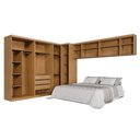 Ver imagem 1 de Guarda Roupa Modulado Dallas 7 Módulos 12 Portas 3 Gavetas