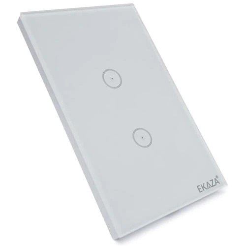 Ekaza Interruptor Inteligente Wi-fi Painel De Toque 2 Botões Branco - 2