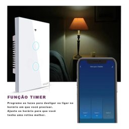 Ekaza Interruptor Inteligente Wi-fi Painel De Toque 2 Botões Branco - 9