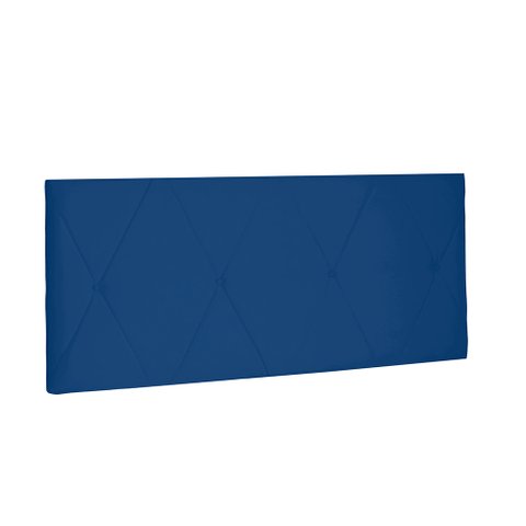 Cabeceira Painel Aquilla Para Cama Box Casal 140 cm Suede - D’Rossi - Azul Marinho