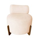 Ver imagem 2 de Kit 2 Poltronas Decorativa Mônaco Couro Bege