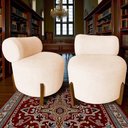 Ver imagem 7 de Kit 2 Poltronas Decorativa Mônaco Couro Bege