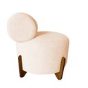 Ver imagem 3 de Kit 2 Poltronas Decorativa Mônaco Couro Bege