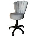 Ver imagem 1 de Cadeira Mocho Pétala Veludo Cinza Claro - In9 Decor