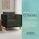 Ver imagem 7 de Poltrona Decorativa Aviv para Sala Escritório Recepção Luxo Linho Premium Easy Clean Corino Premium