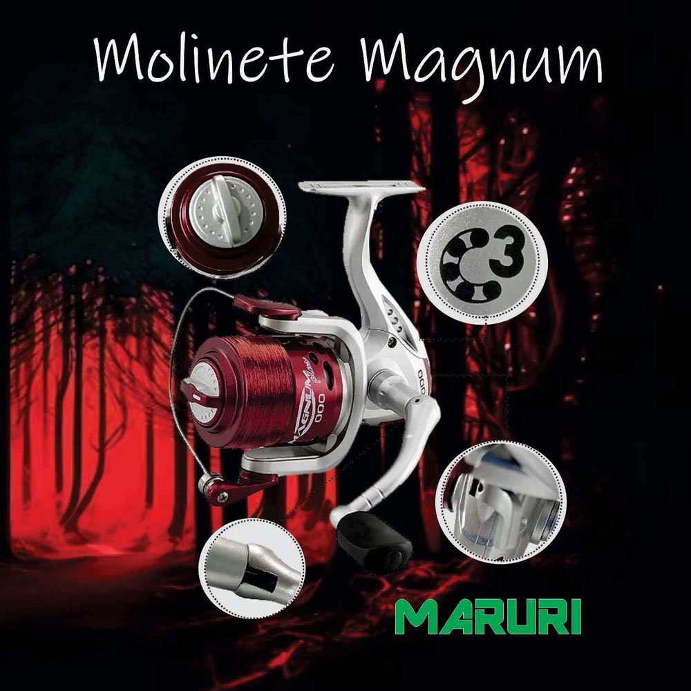 Molinete Maruri Magnum 3rol C/ Linha 6000 - 2