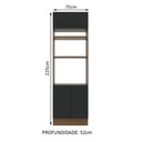Ver imagem 3 de Torre Quente Armário de Cozinha 70 cm 3 Portas Rustic/Preto Agata Madesa