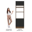 Ver imagem 6 de Torre Quente Armário de Cozinha 70 cm 3 Portas Rustic/Preto Agata Madesa