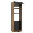Ver imagem 5 de Torre Quente Armário de Cozinha 70 cm 3 Portas Rustic/Preto Agata Madesa